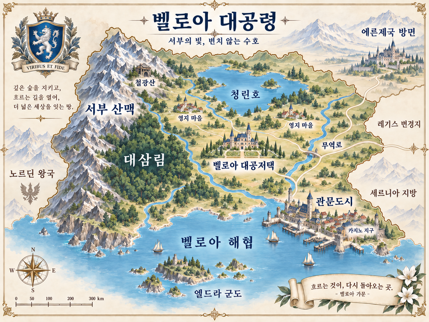 벨로아 대공령 지도